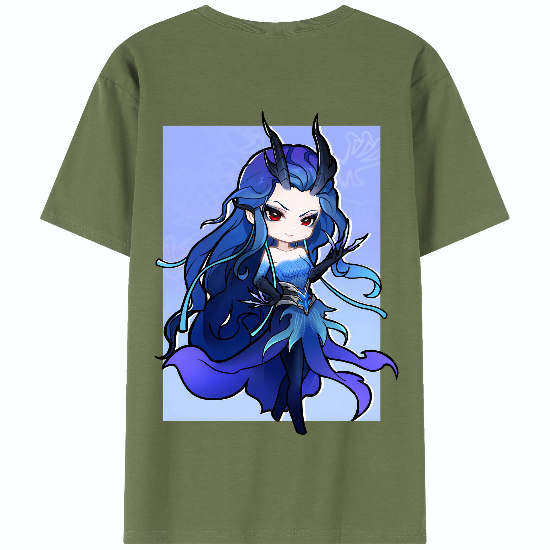 （画像用） Ne Zha 2 ナタ 魔童の大暴れ 綿100％半袖Tシャツ（背面プリント）